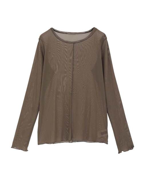 SOFFITTO（ソフィット）の「チュールシアープルオーバー（Tシャツ/カットソー・レディース・ブラック/モカ/オフホワイト・FREE）」の12枚目の写真