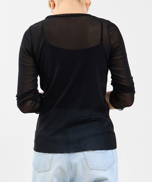 SOFFITTO（ソフィット）の「チュールシアープルオーバー（Tシャツ/カットソー・レディース・ブラック/モカ/オフホワイト・FREE）」の14枚目の写真