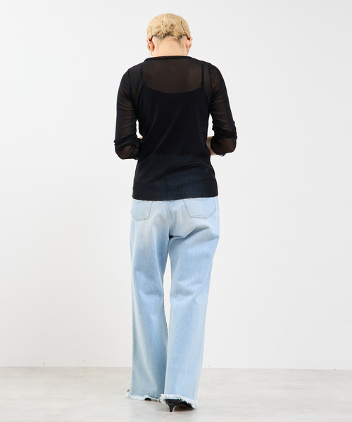 SOFFITTO（ソフィット）の「チュールシアープルオーバー（Tシャツ/カットソー・レディース・ブラック/モカ/オフホワイト・FREE）」の19枚目の写真
