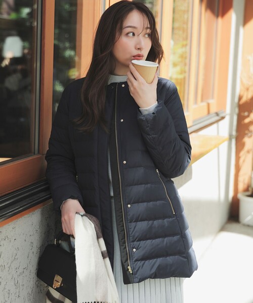 2WAY】ノーカラーミドル ダウン（ダウンジャケット/コート）｜ANY SIS