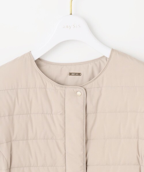 セール】【2WAY】ノーカラーミドル ダウン（ダウンジャケット/コート