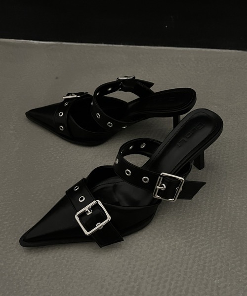 yuue' ( wear )（ユーイ）の「ダブルベルトミュールパンプス（パンプス・レディース・シルバー/ブラック・24.5cm/23.5cm）」の11枚目の写真