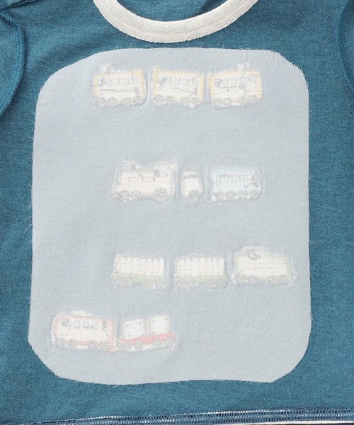 KP BOY（ケーピーボーイ）の「電車アップリケ 長袖Tシャツ（Tシャツ/カットソー・キッズ・ブルー/サックスブルー・110cm/130cm/90cm/80ｃｍ/100cm/120cm）」の6枚目の写真