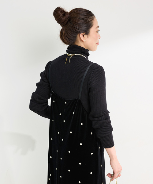 Simplicite(サンプリシテ)の「ウォッシャブル / タートルリブニット(ニット/セーター・レディース・ホワイト/ブラック/ウッド・FREE)」の10枚目の写真