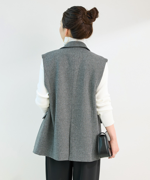 Simplicite(サンプリシテ)の「ウォッシャブル / タートルリブニット(ニット/セーター・レディース・ホワイト/ブラック/ウッド・FREE)」の16枚目の写真