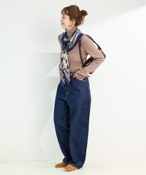 Simplicite(サンプリシテ)の「ウォッシャブル / タートルリブニット(ニット/セーター・レディース・ホワイト/ブラック/ウッド・FREE)」の19枚目の写真