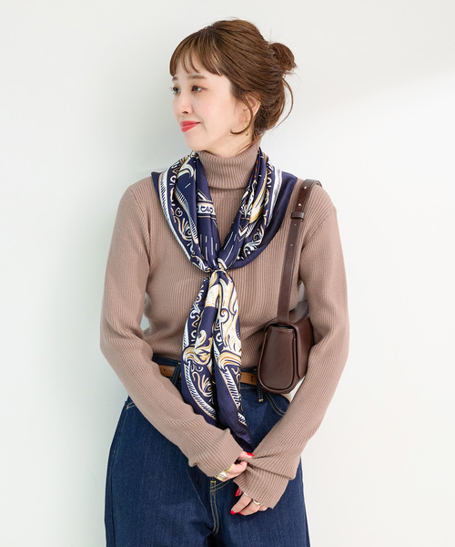 Simplicite(サンプリシテ)の「ウォッシャブル / タートルリブニット(ニット/セーター・レディース・ホワイト/ブラック/ウッド・FREE)」の21枚目の写真