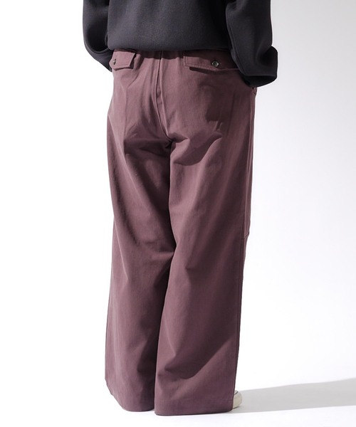 B.C STOCK（ベーセーストック）の「【Deux Allures/ドゥ アリュール】ミリタリー ベルテッドパンツ（チノパンツ・メンズ・ブラウン/アイボリー・FREE）」の8枚目の写真
