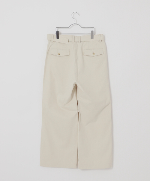 B.C STOCK（ベーセーストック）の「【Deux Allures/ドゥ アリュール】ミリタリー ベルテッドパンツ（チノパンツ・メンズ・ブラウン/アイボリー・FREE）」の21枚目の写真
