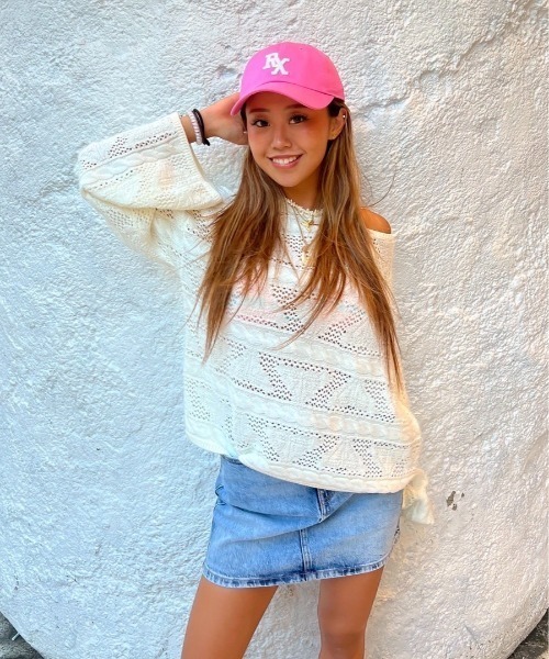 ROXY（ロキシー）の「RX COLOR CAP /ロキシーキッズワンポイント刺繍キャップ（帽子）（キャップ・キッズ・イエロー/ネイビー/ピンク/ブラック/ブルー/パープル・FREE）」の9枚目の写真