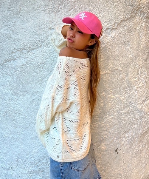 ROXY（ロキシー）の「RX COLOR CAP /ロキシーキッズワンポイント刺繍キャップ（帽子）（キャップ・キッズ・イエロー/ネイビー/ピンク/ブラック/ブルー/パープル・FREE）」の11枚目の写真