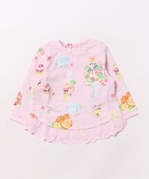 hakka baby（ハッカベビー）の「[ベビー]ローズティーパーティープリントミニ裏毛トレーナー（スウェット）」