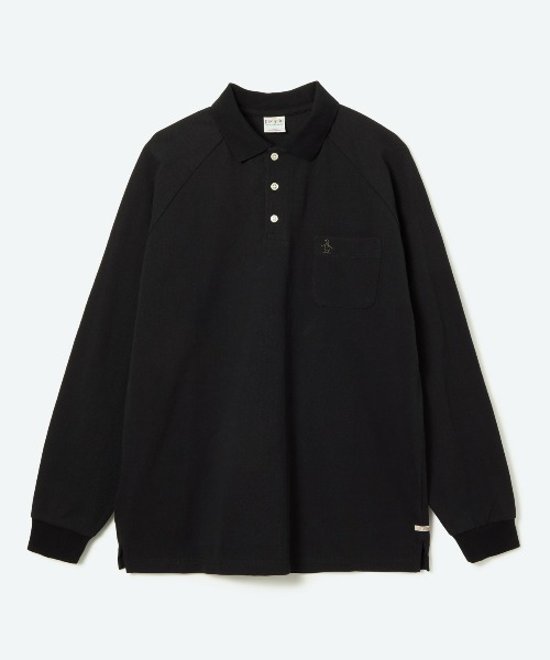 penguin BY MUNSINGWEAR（ペンギン バイ マンシングウェア）の「60’S RAGLAN SLEEVE POLO　長袖ポロシャツ　ゴルフウェア（ポロシャツ・メンズ・ブラウン/ホワイト/ブラック・M/L/XL）」の3枚目の写真
