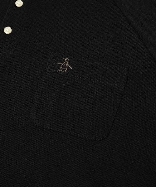 penguin BY MUNSINGWEAR（ペンギン バイ マンシングウェア）の「60’S RAGLAN SLEEVE POLO　長袖ポロシャツ　ゴルフウェア（ポロシャツ・メンズ・ブラウン/ホワイト/ブラック・M/L/XL）」の7枚目の写真