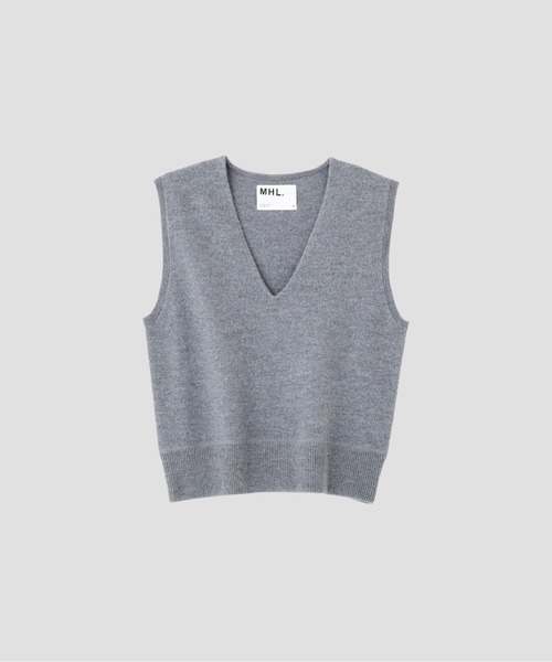 MHL.(エムエイチエル)の「FELTED DRY WOOL(ニット/セーター・レディース・グレー/ダークブラウン・2)」の6枚目の写真