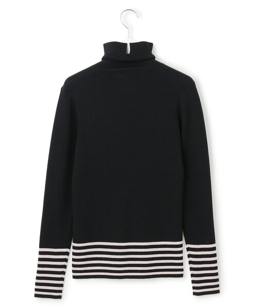セール】ウーステッドウール リブタートル ボーダー ニット（ニット