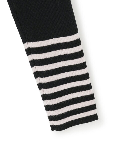 セール】ウーステッドウール リブタートル ボーダー ニット（ニット