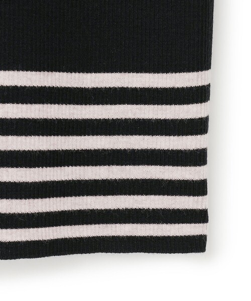 セール】ウーステッドウール リブタートル ボーダー ニット（ニット