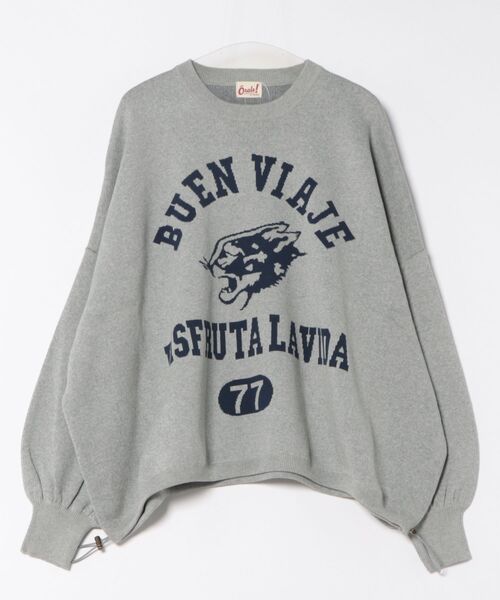 チチカカ（チチカカ）の「Orale! カレッジロゴニットプルオーバー（Tシャツ/カットソー・レディース・ボルドー/ライトグレー/ネイビー・FREE）」の15枚目の写真