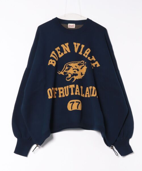 チチカカ（チチカカ）の「Orale! カレッジロゴニットプルオーバー（Tシャツ/カットソー・レディース・ボルドー/ライトグレー/ネイビー・FREE）」の16枚目の写真