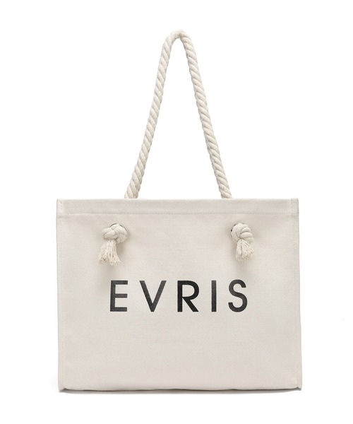 EVRIS（エヴリス）の「【EVRIS / エヴリス】 ロゴファブリック　プリントロープトートバッグ（トートバッグ・レディース・ブラック/アイボリー/ブルー系その他・FREE）」の2枚目の写真