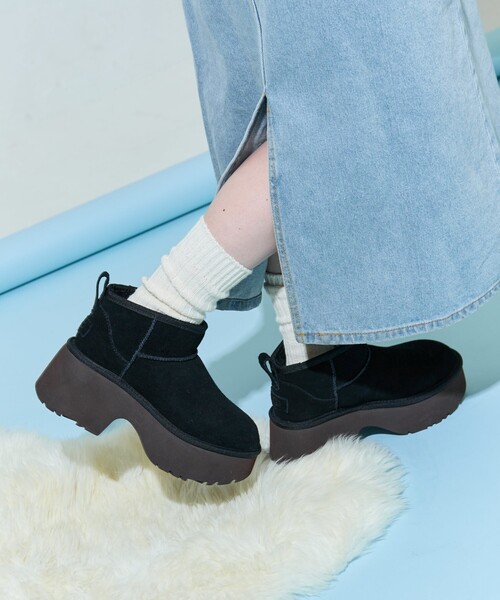 【UGG】ショートブーツ 限定展開 UGG/アグ W CLASSIC ULTRA MINI NEW HEIGHTS/クラシック