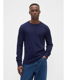 ワッフルニット クルーネックTシャツ