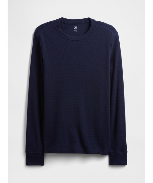 GAP(ギャップ)の「ワッフルニット クルーネックTシャツ(Tシャツ/カットソー・メンズ・チャコールグレー/ブラック/カーキ/ベージュ/ネイビー/キャメル・XS/S/M/L/XL)」の15枚目の写真