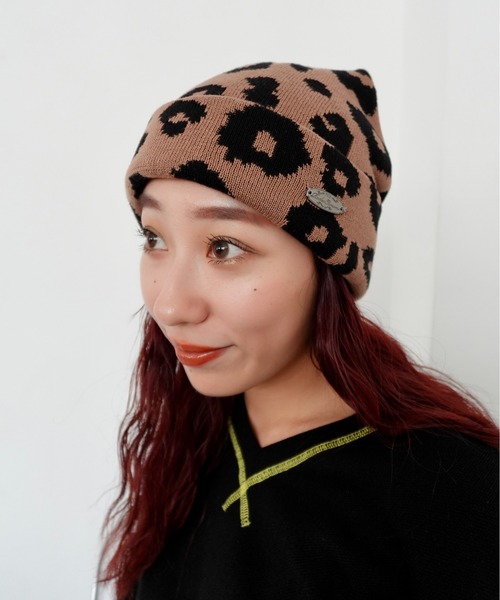 RODEO CROWNS WIDE BOWL（ロデオクラウンズワイドボウル）の「ポイントカラーロゴビーニー（ニットキャップ/ビーニー・レディース・ブラック/ブラウン系その他/ライトピンク/ライトグレー/ブルー・FREE）」の4枚目の写真