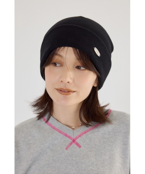 RODEO CROWNS WIDE BOWL（ロデオクラウンズワイドボウル）の「ポイントカラーロゴビーニー（ニットキャップ/ビーニー・レディース・ブラック/ブラウン系その他/ライトピンク/ライトグレー/ブルー・FREE）」の13枚目の写真