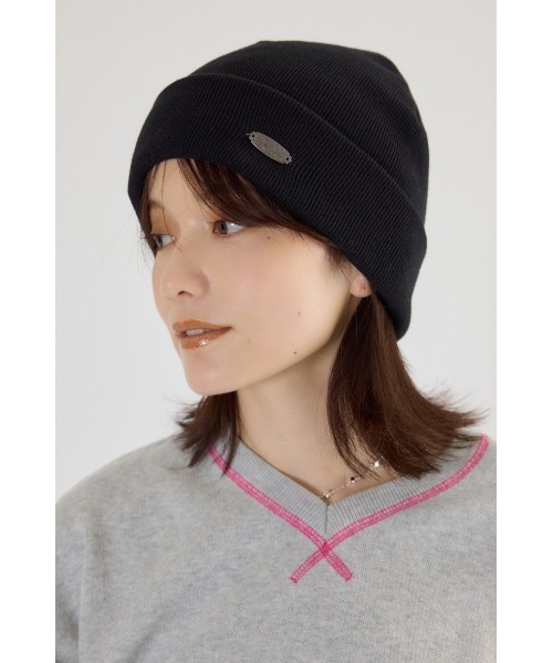 RODEO CROWNS WIDE BOWL（ロデオクラウンズワイドボウル）の「ポイントカラーロゴビーニー（ニットキャップ/ビーニー・レディース・ブラック/ブラウン系その他/ライトピンク/ライトグレー/ブルー・FREE）」の14枚目の写真