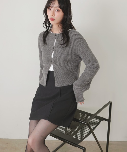 LIAN（リアン）の「ウールライクミニスカート（スカート・レディース・ブラック/チャコールグレー/ブラウン・FREE）」の12枚目の写真