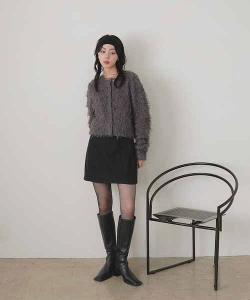 LIAN（リアン）の「ウールライクミニスカート（スカート・レディース・ブラック/チャコールグレー/ブラウン・FREE）」の19枚目の写真
