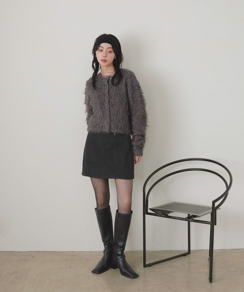 LIAN（リアン）の「ウールライクミニスカート（スカート・レディース・ブラック/チャコールグレー/ブラウン・FREE）」の15枚目の写真