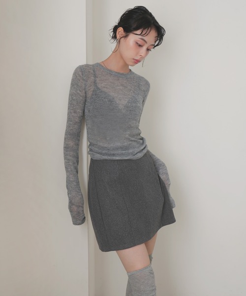 LIAN（リアン）の「ウールライクミニスカート（スカート・レディース・ブラック/チャコールグレー/ブラウン・FREE）」の18枚目の写真