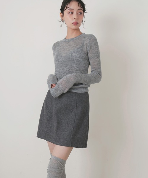 LIAN（リアン）の「ウールライクミニスカート（スカート・レディース・ブラック/チャコールグレー/ブラウン・FREE）」の20枚目の写真