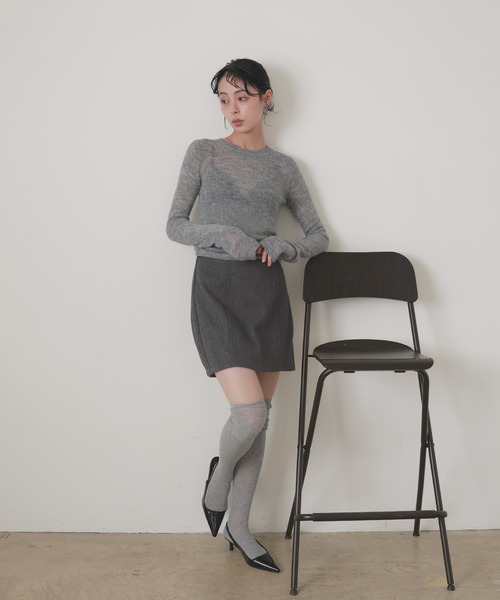 LIAN（リアン）の「ウールライクミニスカート（スカート・レディース・ブラック/チャコールグレー/ブラウン・FREE）」の16枚目の写真