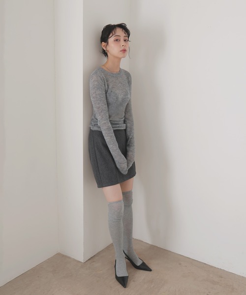 LIAN（リアン）の「ウールライクミニスカート（スカート・レディース・ブラック/チャコールグレー/ブラウン・FREE）」の21枚目の写真