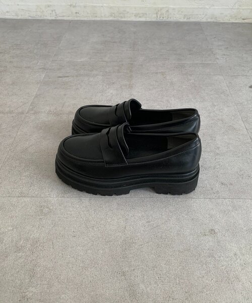 DouDou（ドゥドゥ）の「プラットフォームローファー（ブーツ・レディース・ブラック・LARGE/MEDIUM/SMALL）」の6枚目の写真