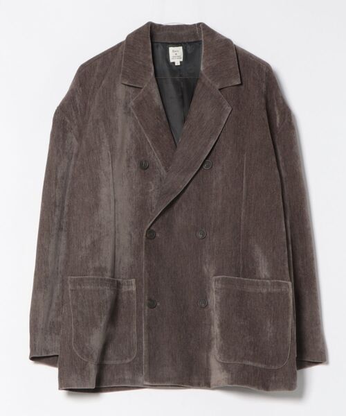 JUGLANS(ユグランス)の「【Revo.】シェニール織り ダブルテーラードジャケット(テーラードジャケット・メンズ・ブラック/ブラウン/グレー・L/M)」の1枚目の写真