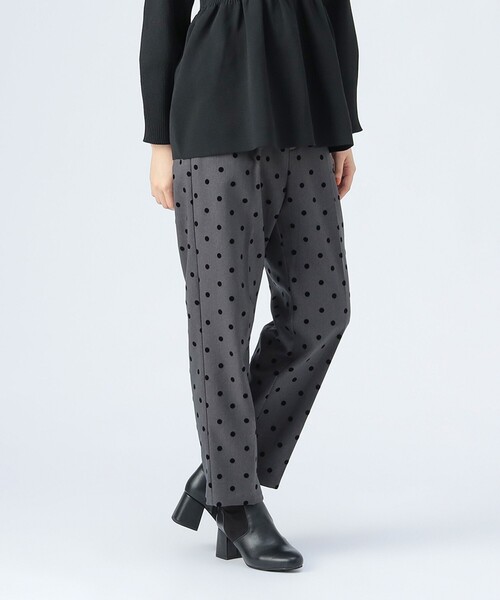 BEAMS HEART（ビームスハート）の「フロッキー ドット パンツ（その他パンツ・レディース・ネイビー/グレー・FREE）」の2枚目の写真