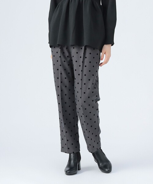 BEAMS HEART（ビームスハート）の「フロッキー ドット パンツ（その他パンツ・レディース・ネイビー/グレー・FREE）」の5枚目の写真