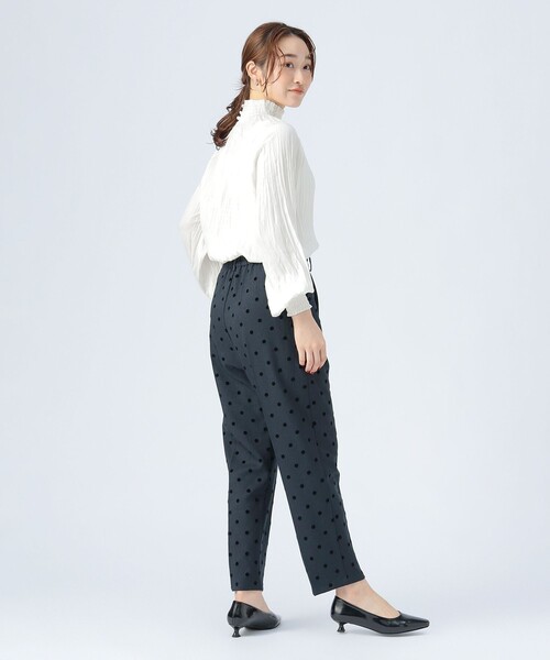 BEAMS HEART（ビームスハート）の「フロッキー ドット パンツ（その他パンツ・レディース・ネイビー/グレー・FREE）」の8枚目の写真