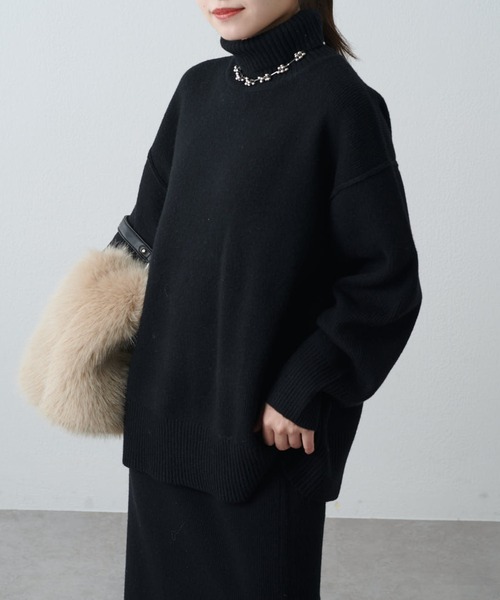 Lui's（ルイス）の「タートルネックニットプルオーバー（ニット/セーター・レディース・チャコールグレー/ライトグレー/ブラック・FREE）」の19枚目の写真