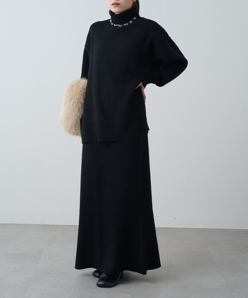 Lui's（ルイス）の「タートルネックニットプルオーバー（ニット/セーター・レディース・チャコールグレー/ライトグレー/ブラック・FREE）」の21枚目の写真