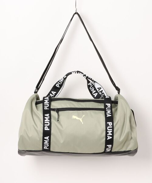 PUMA(プーマ)の「《PUMA》AT ESS バレルバッグ(ドラムバッグ・レディース・ブラック/アーミー・フリー)」の2枚目の写真
