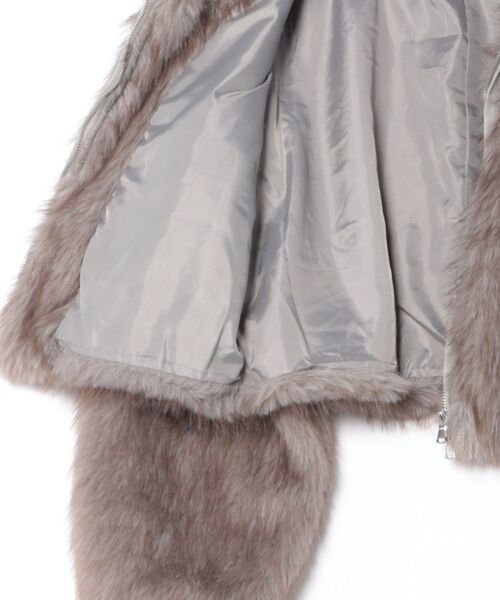 SpRay（スプレイ）の「MIXファースタンドジップブルゾン（ブルゾン・レディース・モカ/ベージュ/アイボリー/チャコール・FREE）」の12枚目の写真