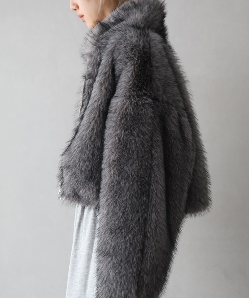 SpRay（スプレイ）の「MIXファースタンドジップブルゾン（ブルゾン・レディース・モカ/ベージュ/アイボリー/チャコール・FREE）」の22枚目の写真