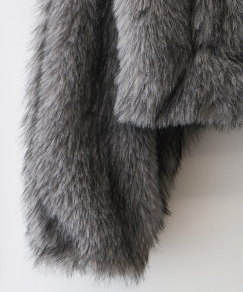 SpRay（スプレイ）の「MIXファースタンドジップブルゾン（ブルゾン・レディース・モカ/ベージュ/アイボリー/チャコール・FREE）」の7枚目の写真