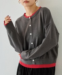 LAVEANGE | 【洗える】レイヤード風カーデライクトップス(ニット/セーター)